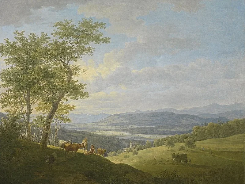 1774-Max Josef Wagenbauer - La valle dell'Isar vicino a Ebenhausen